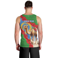 Personalised Eritrea Arabian Camel Men Tank Top Gerbera Flower Flag Color - Wonder Print Shop