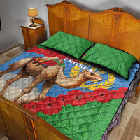 Personalised Eritrea Arabian Camel Quilt Bed Set Gerbera Flower Flag Color - Wonder Print Shop