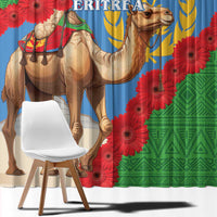 Personalised Eritrea Arabian Camel Window Curtain Gerbera Flower Flag Color - Wonder Print Shop