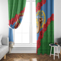 Personalised Eritrea Arabian Camel Window Curtain Gerbera Flower Flag Color - Wonder Print Shop