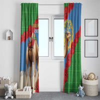 Personalised Eritrea Arabian Camel Window Curtain Gerbera Flower Flag Color - Wonder Print Shop