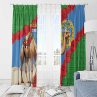 Personalised Eritrea Arabian Camel Window Curtain Gerbera Flower Flag Color - Wonder Print Shop