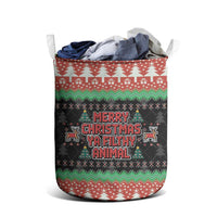 Merry Christmas Ya Filthy Animal Laundry Basket Retro Christmas Humor - Wonder Print Shop
