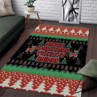 Merry Christmas Ya Filthy Animal Area Rug Retro Christmas Humor - Wonder Print Shop