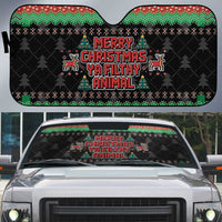 Merry Christmas Ya Filthy Animal Auto Sun Shade Retro Christmas Humor - Wonder Print Shop