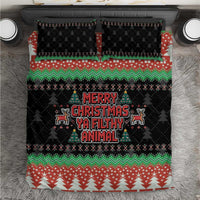 Merry Christmas Ya Filthy Animal Bedding Set Retro Christmas Humor - Wonder Print Shop