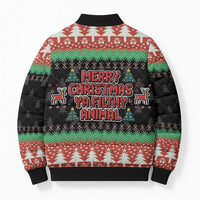 Merry Christmas Ya Filthy Animal Bomber Puffer Jacket Retro Christmas Humor - Wonder Print Shop