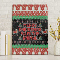 Merry Christmas Ya Filthy Animal Canvas Wall Art Retro Christmas Humor - Wonder Print Shop