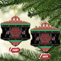 Merry Christmas Ya Filthy Animal Ceramic Ornament Retro Christmas Humor - Wonder Print Shop