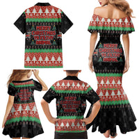 Merry Christmas Ya Filthy Animal Family Matching Mermaid Dress and Hawaiian Shirt Retro Christmas Humor - Wonder Print Shop