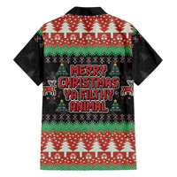 Merry Christmas Ya Filthy Animal Family Matching Off Shoulder Maxi Dress and Hawaiian Shirt Retro Christmas Humor - Wonder Print Shop
