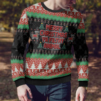 Merry Christmas Ya Filthy Animal Ugly Christmas Sweater Retro Christmas Humor - Wonder Print Shop