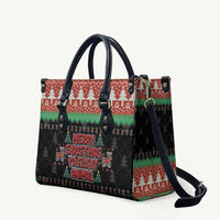 Merry Christmas Ya Filthy Animal Leather Bag Retro Christmas Humor - Wonder Print Shop