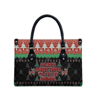 Merry Christmas Ya Filthy Animal Leather Bag Retro Christmas Humor - Wonder Print Shop