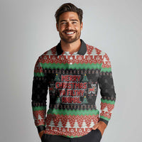 Merry Christmas Ya Filthy Animal Long Sleeve Polo Shirt Retro Christmas Humor - Wonder Print Shop