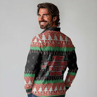 Merry Christmas Ya Filthy Animal Long Sleeve Polo Shirt Retro Christmas Humor - Wonder Print Shop