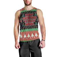 Merry Christmas Ya Filthy Animal Men Tank Top Retro Christmas Humor - Wonder Print Shop