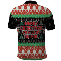 Merry Christmas Ya Filthy Animal Polo Shirt Retro Christmas Humor - Wonder Print Shop