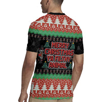 Merry Christmas Ya Filthy Animal Rugby Jersey Retro Christmas Humor - Wonder Print Shop