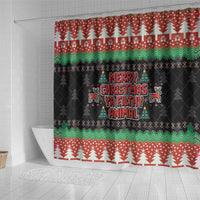 Merry Christmas Ya Filthy Animal Shower Curtain Retro Christmas Humor - Wonder Print Shop