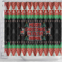 Merry Christmas Ya Filthy Animal Shower Curtain Retro Christmas Humor - Wonder Print Shop