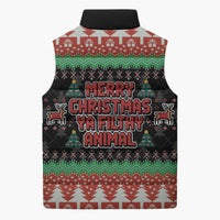 Merry Christmas Ya Filthy Animal Sleeveless Puffer Jacket Retro Christmas Humor - Wonder Print Shop