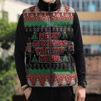 Merry Christmas Ya Filthy Animal Sleeveless Puffer Jacket Retro Christmas Humor - Wonder Print Shop