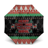 Merry Christmas Ya Filthy Animal Umbrella Retro Christmas Humor - Wonder Print Shop