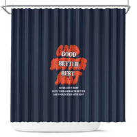 Chicago Football Shower Curtain Good Better Best Graphic - Wonder Print Shop