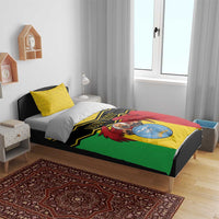 Personalised Mali Bedding Set Vulture With Coat Of Arms Bogolan Pattern