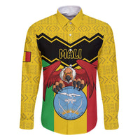 Personalised Mali Family Matching Off The Shoulder Long Sleeve Dress and Hawaiian Shirt Vulture With Coat Of Arms Bogolan Pattern
