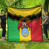 Personalised Mali Quilt Vulture With Coat Of Arms Bogolan Pattern - Wonder Print Shop
