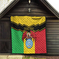 Personalised Mali Quilt Vulture With Coat Of Arms Bogolan Pattern - Wonder Print Shop