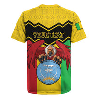 Personalised Mali Rugby Jersey Vulture With Coat Of Arms Bogolan Pattern - Wonder Print Shop