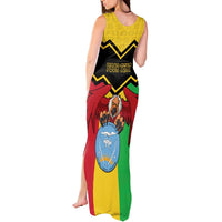 Personalised Mali Tank Maxi Dress Vulture With Coat Of Arms Bogolan Pattern - Wonder Print Shop