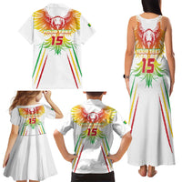 Custom Mali Football Family Matching Tank Maxi Dress and Hawaiian Shirt Go Les Aigles White Color - Wonder Print Shop