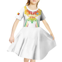 Custom Mali Football Kid Short Sleeve Dress Go Les Aigles White Color - Wonder Print Shop