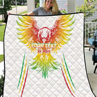 Custom Mali Football Quilt Go Les Aigles White Color - Wonder Print Shop