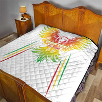 Custom Mali Football Quilt Go Les Aigles White Color - Wonder Print Shop