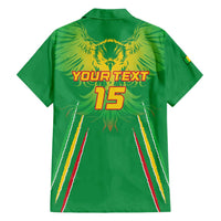 Custom Mali Football Family Matching Long Sleeve Bodycon Dress and Hawaiian Shirt Go Les Aigles Green Color