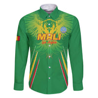 Custom Mali Football Family Matching Puletasi and Hawaiian Shirt Go Les Aigles Green Color