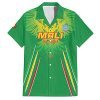 Custom Mali Football Family Matching Short Sleeve Bodycon Dress and Hawaiian Shirt Go Les Aigles Green Color