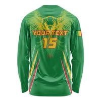 Custom Mali Football Long Sleeve Shirt Go Les Aigles Green Color - Wonder Print Shop