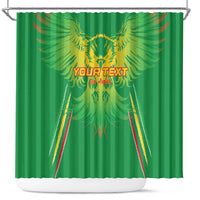 Custom Mali Football Shower Curtain Go Les Aigles Green Color - Wonder Print Shop