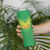 Custom Mali Football Skinny Tumbler Go Les Aigles Green Color - Wonder Print Shop