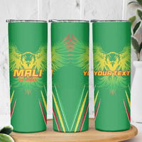 Custom Mali Football Skinny Tumbler Go Les Aigles Green Color - Wonder Print Shop