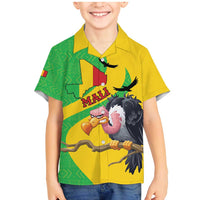 Personalised Mali Family Matching Mermaid Dress and Hawaiian Shirt Vulture With Flag Map Bogolan Pattern