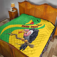 Personalised Mali Quilt Vulture With Flag Map Bogolan Pattern - Wonder Print Shop