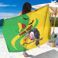 Personalised Mali Sarong Vulture With Flag Map Bogolan Pattern - Wonder Print Shop