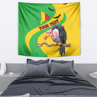 Personalised Mali Tapestry Vulture With Flag Map Bogolan Pattern - Wonder Print Shop